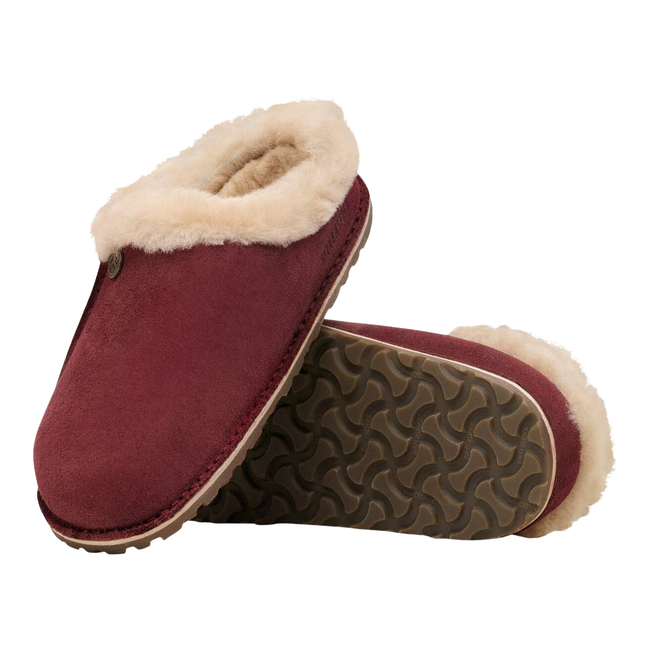 Top and Sole Birkenstock Women's Zermatt Premium Suede Slipper in Zinfandel Red