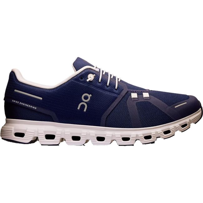 Lateral side of On Running Men's Cloud 6 Running Shoe in midnight blue