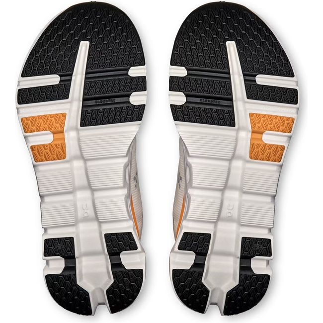 Soles of On Running Women's Cloudrunner 2 Waterproof Running Shoes in light wolf gray