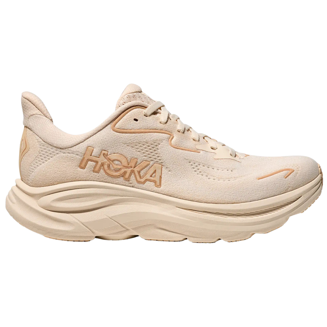 Side of Hoka Women's Clifton 10 Running Shoe in Vanilla Birch
