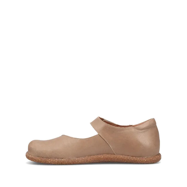 Medial side of Women's Taos Ultimate Mary Jane Shoe in Mushroom Beige Leather