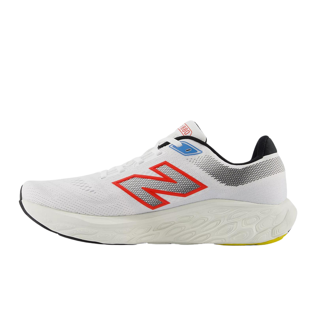 New Balance Men's 880 V14 Running Shoe WHITE/NEO FLAME/BLACK M880C14