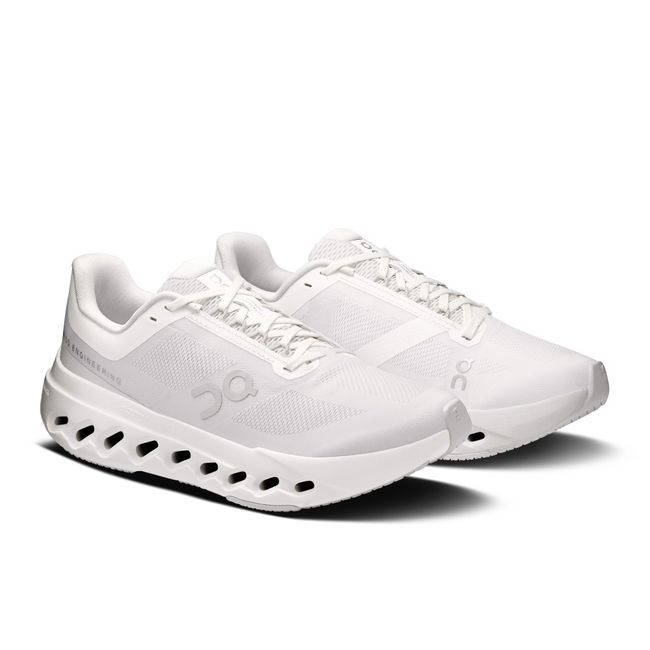 Pair of On Running Women's Cloudsurfer Next Running Shoes in All White