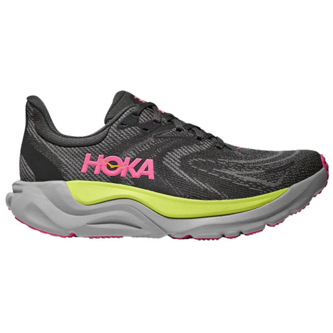 Side of Hoka Women's Arahi 8 Running Shoe in Charcoal Grey