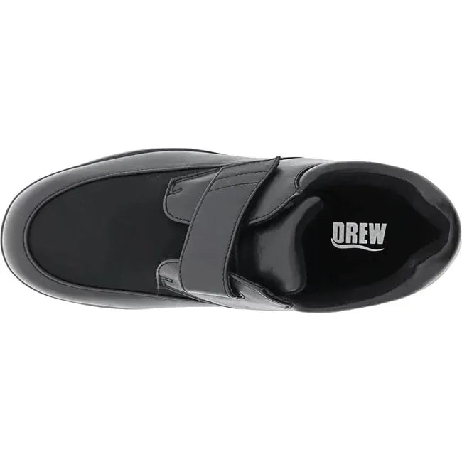 Drew Men's Journey II Shoe Black Leather/Black Stretch 44885-99