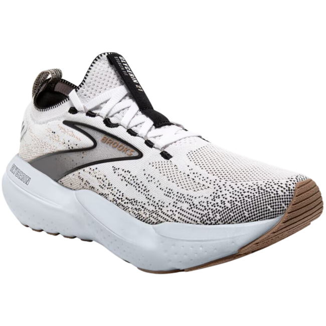 Brooks Women&#39;s Glycerin StealthFit 21 Running Shoe White/Grey/Black 120410-135