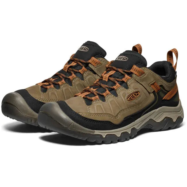 Pair of Men's Keen Targhee IV Waterproof Hiking Shoes in Roasted Pecan tan