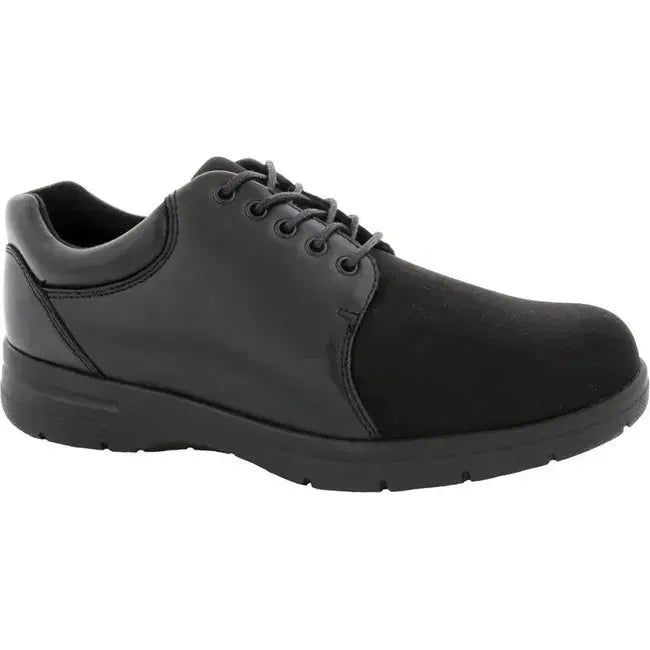 Drew Men's Drifter Shoe Black Leather/Black Stretch 40204-99