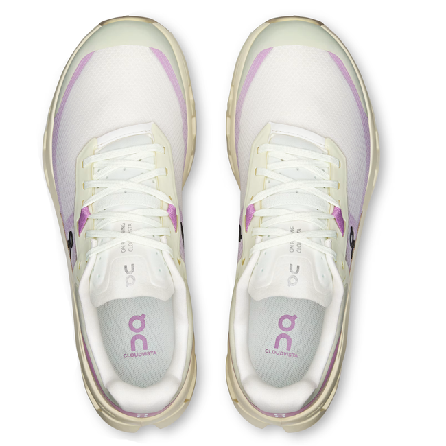 Upper of On Running Women's Cloudvista 2 Trail Running Shoe in Ivory