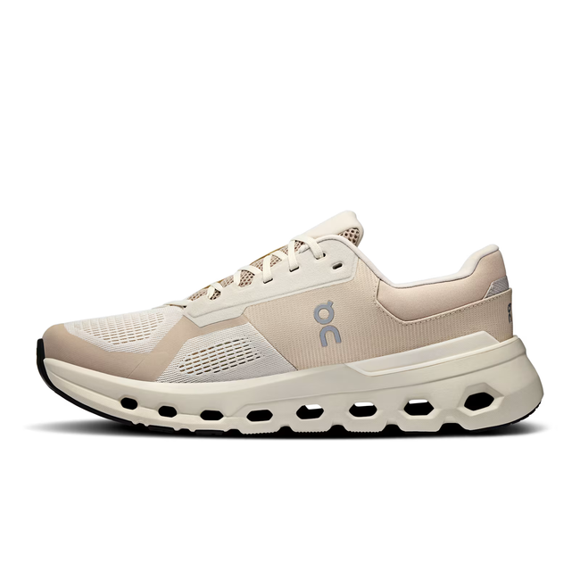 Medial side of On Running Men's Cloudrunner 2 Running Shoe Desert Beige