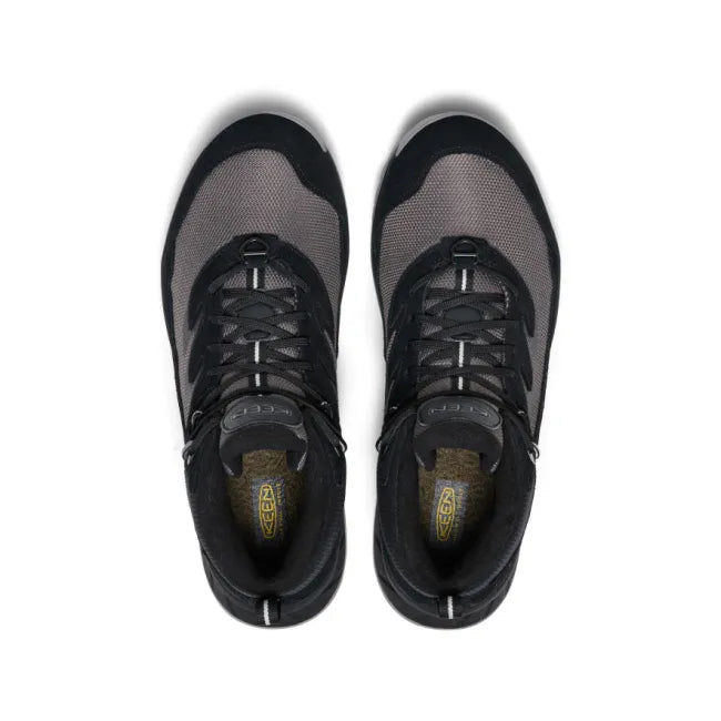 Upper of Keen Men's Hightrail Polar Waterproof Hiking Boot in Black Steel Grey