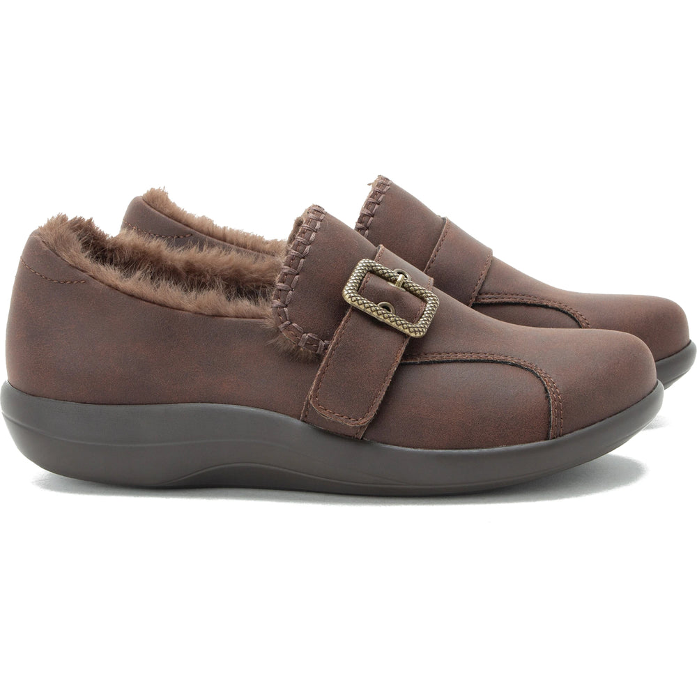 Alegria Women's Della Shoe in Brown, lateral view