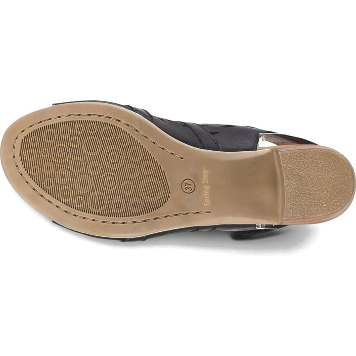 Sole of black leather Spring Step Women&