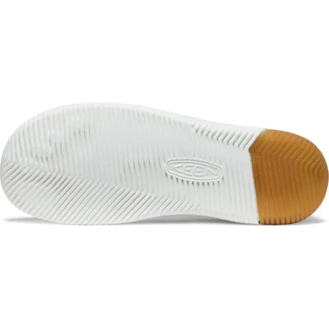 Sole of Women&#39;s Keen KNX Knit Sneaker in Star White Moonlite Mauve colorway