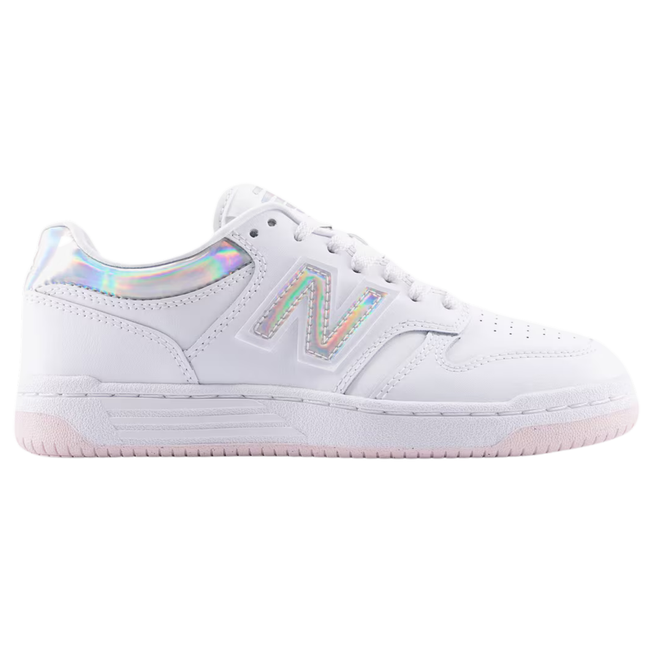 Side of New Balance Kids' 480 Lifestyle Shoe in Rose Sugar