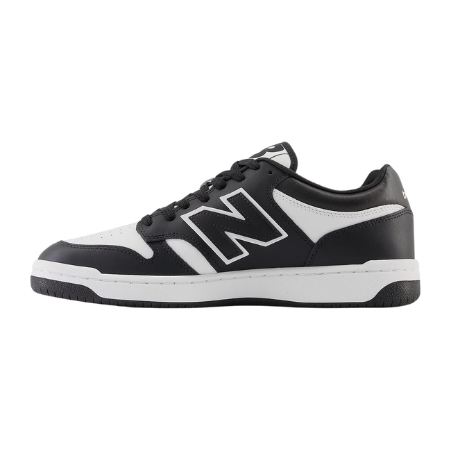 New Balance Unisex 480 Lifestyle Shoe White/Black BB480LBA