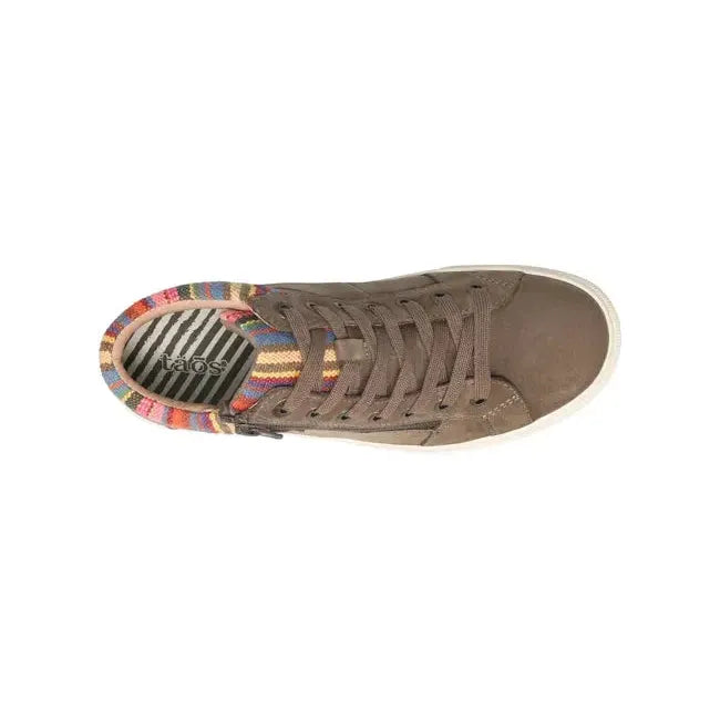 Taos Women's Winner Mid Sneaker  Dark Taupe Multi WNR-14003-DTNM
