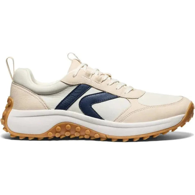 Lateral side of Men's Keen KS86 Leather Sneaker in Birch Star White colorway