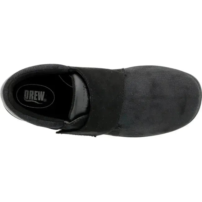 Drew Women's Moonwalk Shoe Black Stretch Leather 14100-19