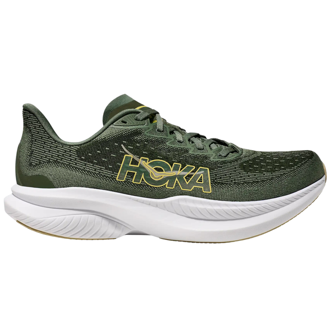 Side of Hoka Men's Mach 6 Running Shoe in Succulent Fern 