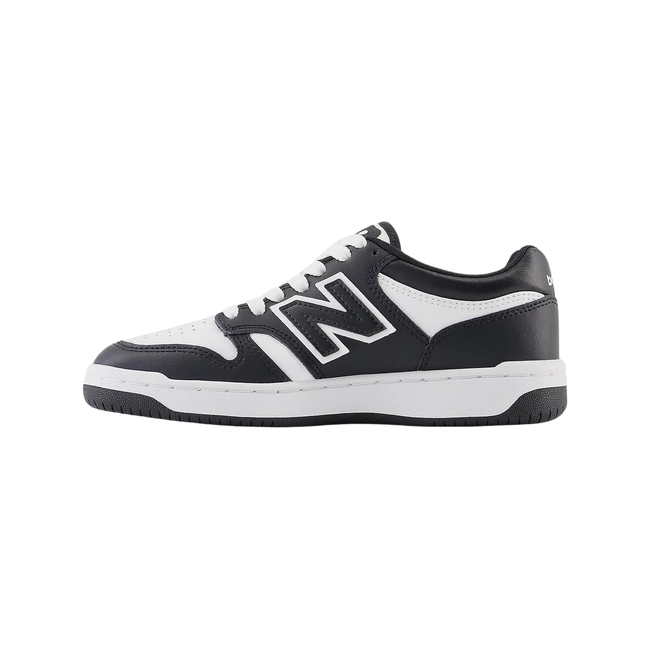 New Balance Kids' 480 LIfestyle Shoe Black/White GSB480BW