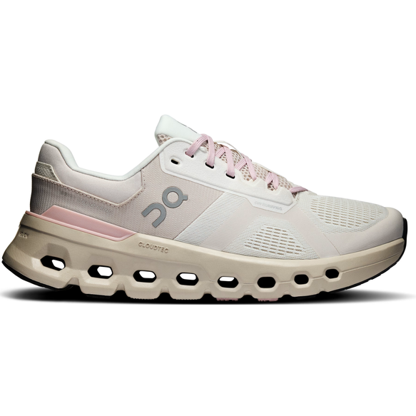 Side of On Running Women's Cloudrunner 2 Running Shoe in Mauve White