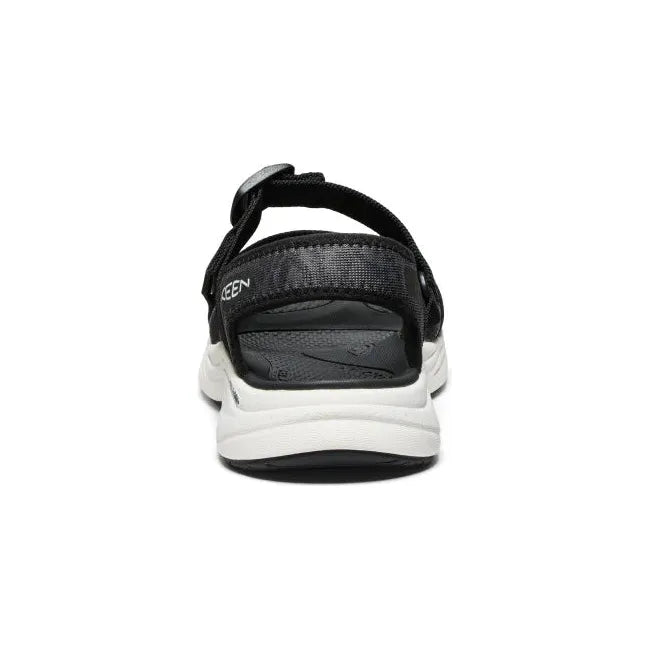 Heel of Women's Keen Leiki Sandal in black star white colorway