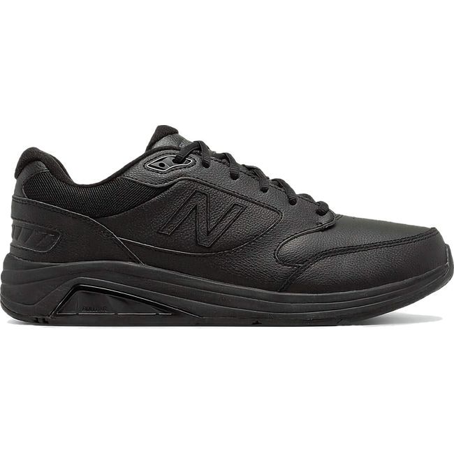 Lateral side of New Balance 928 Women's Stability Walking Shoe with Rollbar in Black leather