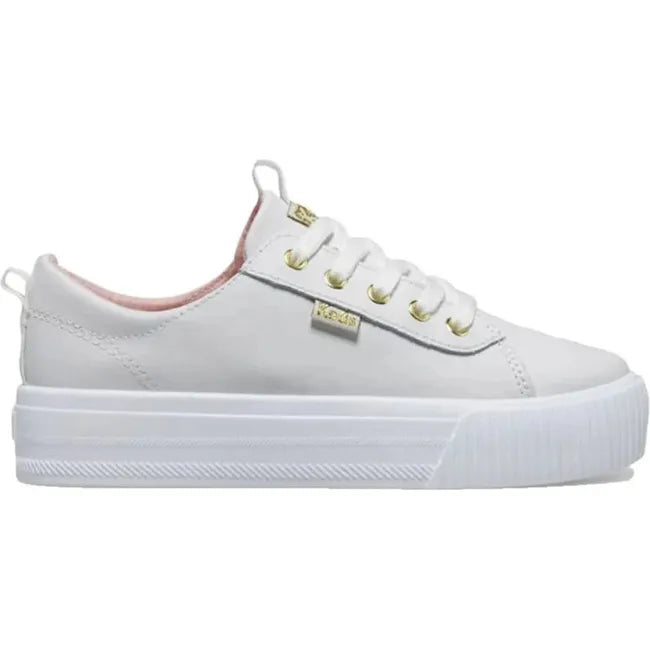 Keds Kids' Triple Step Leather Sneaker White KK167450