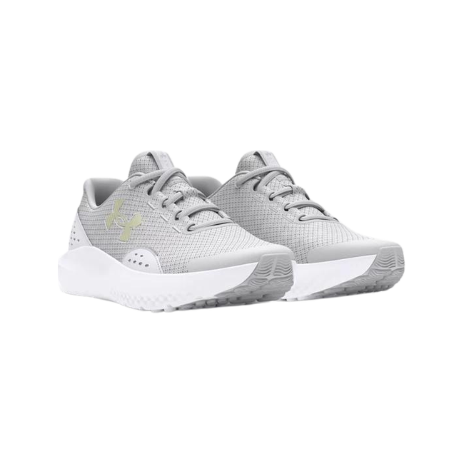 Under Armour Kids' Surge 4 Running Shoes HALO GRAY/WHITE/IRIDESCENT 3027108-100