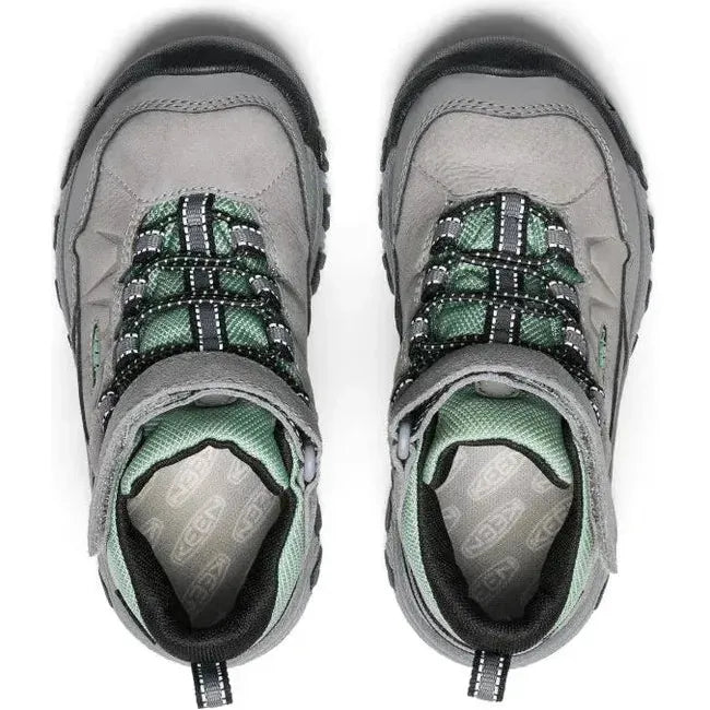 Keen Kids' Targhee IV Waterproof Hiking Boot Alloy/Granite Green 1029613
