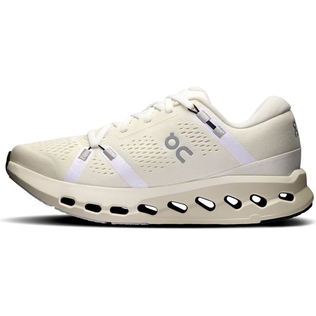 Medial side of On Running Women's Cloudsurfer 2 Running Shoe in ivory