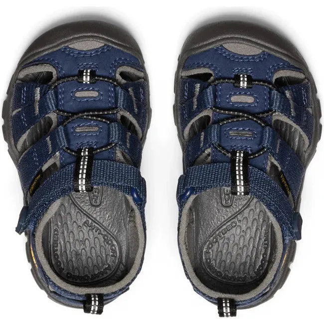Upper of KEEN Toddlers&#39; Seacamp II CNX Sandal in Naval Academy Blue and Drizzle Gray
