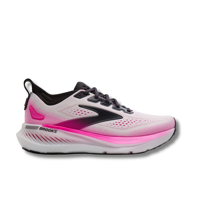 Lateral side of Brooks Women's Glycerin GTS 23 Running Shoe in Cyber Pink