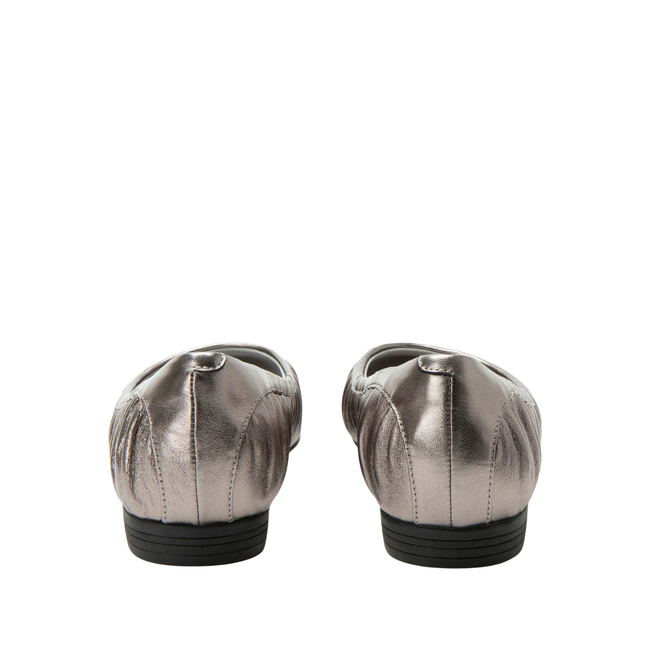 Heels of Alegria Women's Beka Flats in Pewter Silver