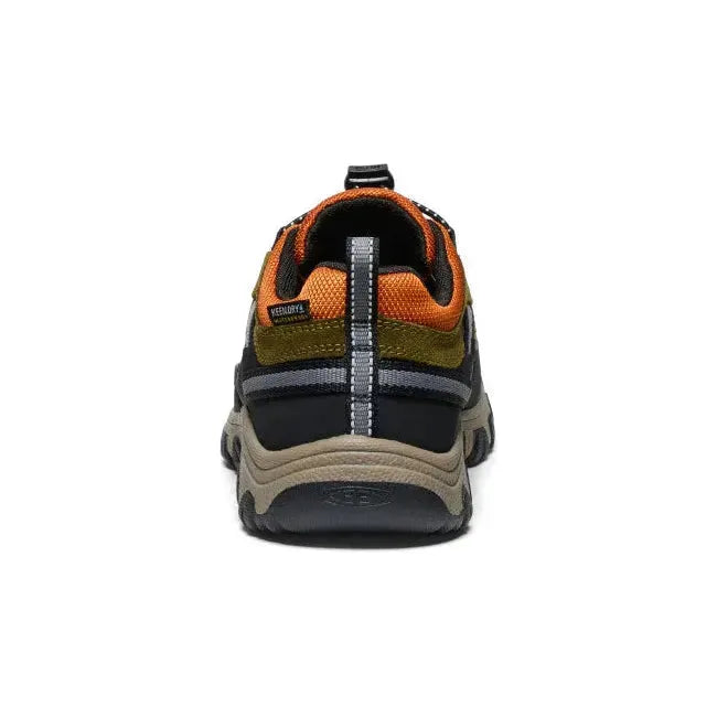 Keen Big Kids' Targhee IV Waterproof Hiking Shoe Dark Olive/Gold Flame 1029563