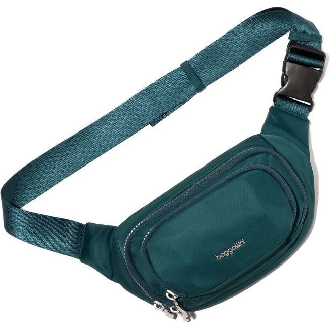 Baggallini On The Go Belt Bag Waist Pack Emerald Twill BBW906B1090