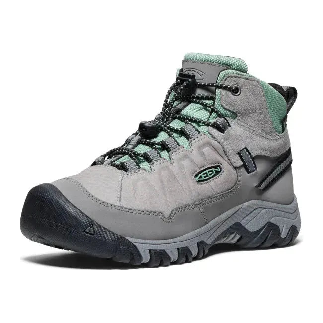Keen Kids' Targhee IV Waterproof Hiking Boot Alloy/Granite Green
 1029562