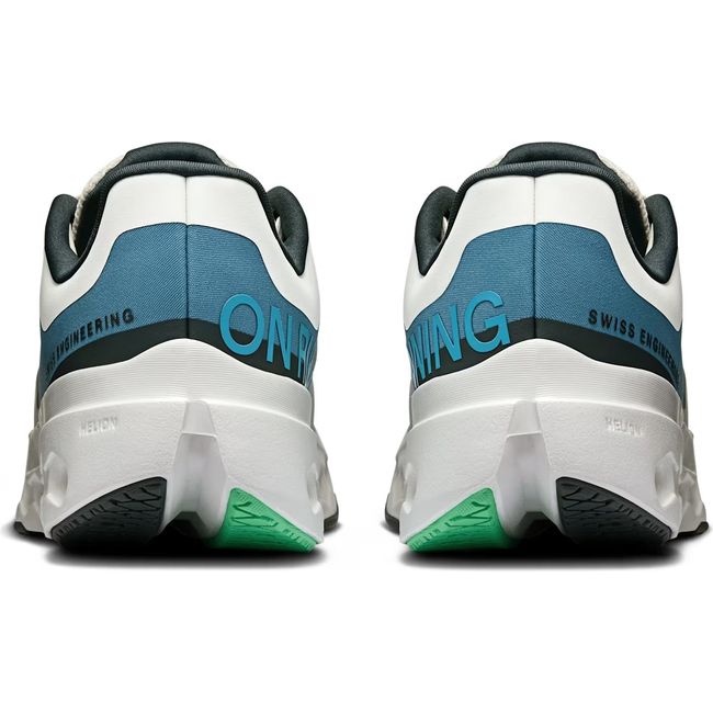 Heels of On Running Women's Cloudsurfer Next Running Shoes in niagara and white