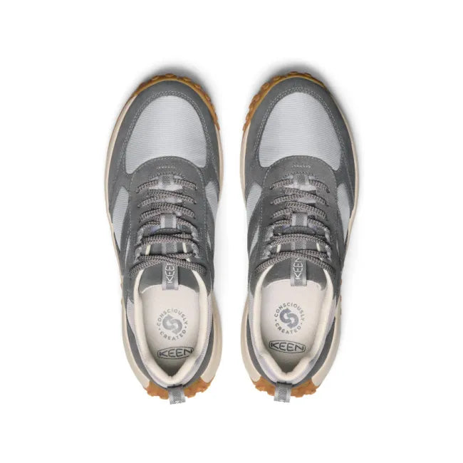 Lace up upper of Men’s KEEN KS86 Sneaker in steel grey