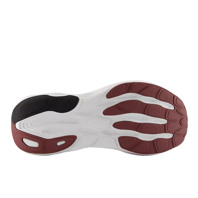 Sole of New Balance Women's Fresh Foam X 880 V15 Running Shoe in Washed Burgundy and White