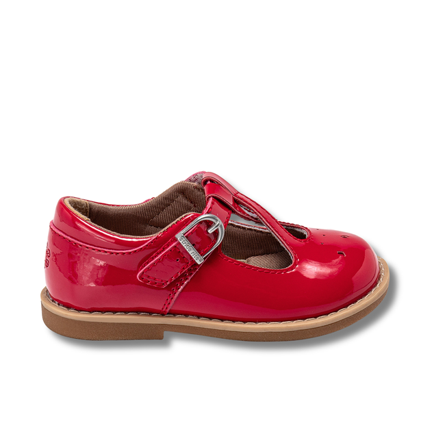 Lateral side of Stride Rite Susie Mary Jane Shoe Red Patent Leather BG038904