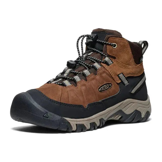 Keen Kids' Targhee IV Waterproof Hiking Boot Bison/Brindle 1029559