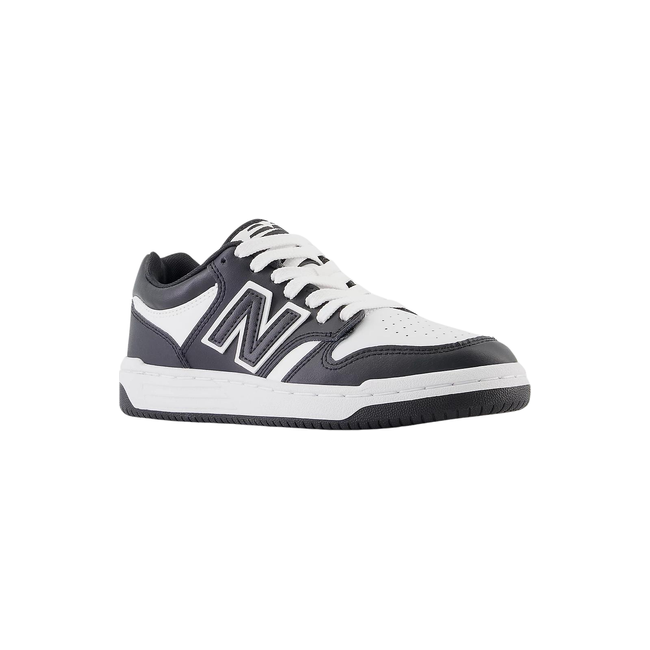 New Balance Kids' 480 LIfestyle Shoe Black/White GSB480BW