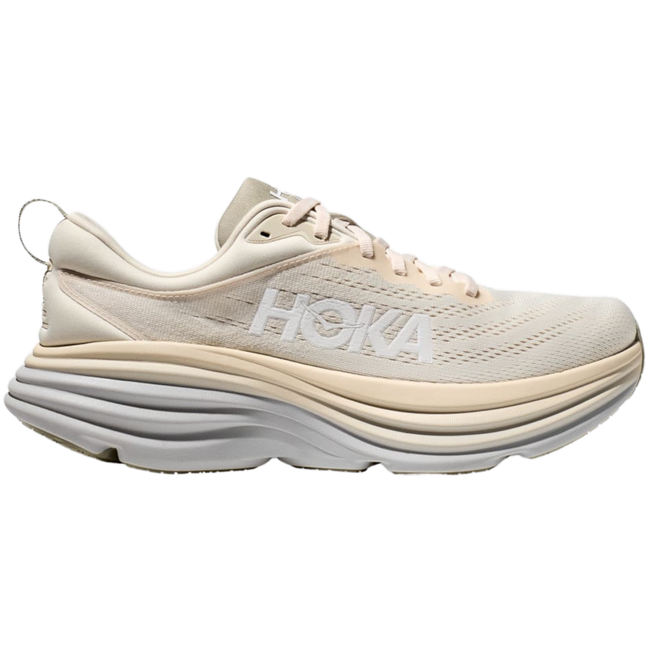 Hoka Men's Bondi 8 Running Shoe Oak Milk/Barley 1123202/1127953-OKB