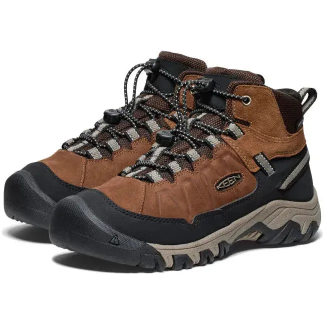 Keen Kids&#39; Targhee IV Waterproof Hiking Boot Bison/Brindle 1029559