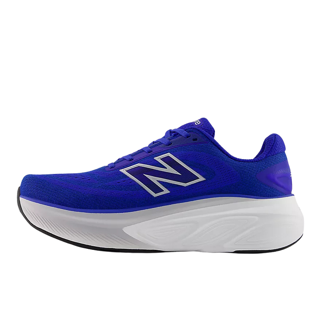 Medial of New Balance Men's Fresh Foam X More V6 Running Shoe in Blue Gemstone