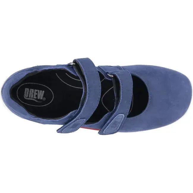 Drew Women's Discovery Shoe Blue Microdot Leather 14798-42