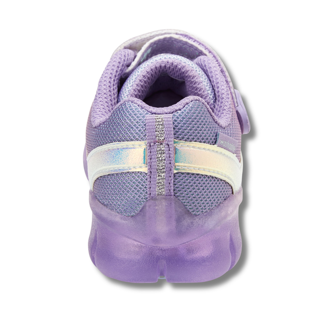 Heel of Stride Rite Toddler Lighted Mermaid Sneaker in Purple Multi