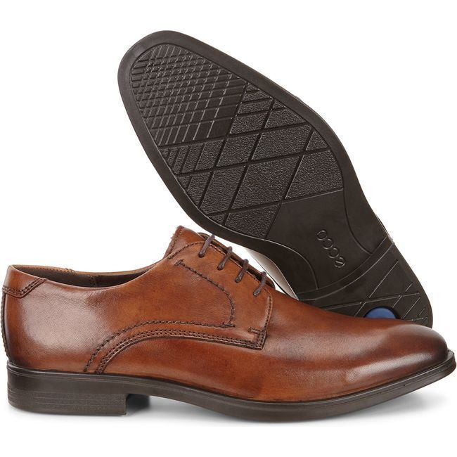 ECCO Men's Melbourne Tie Dress Shoe Amber 621634-01112